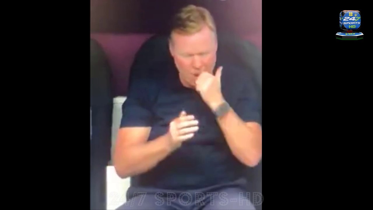 Holland manager Ronald Koeman disgusts fans as he's caught picking his nose and appearing to eat it during his side's Euro 2024 victory over Poland