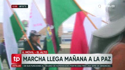 En su sexto día de movilización, la marcha de gremiales llega a El Alto