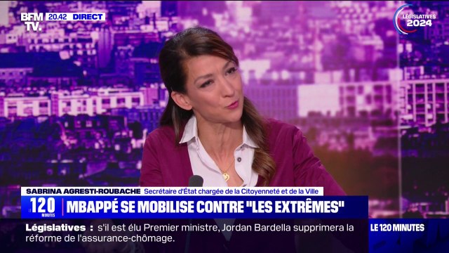 Ils ont raison : la secrétaire d'État, Sabrina Agresti-Roubache, réagit à la prise de position politique de Kylian Mbappé et Marcus Thuram