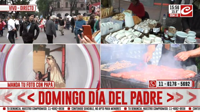 Se festeja el Día del Padre en la feria de Mataderos