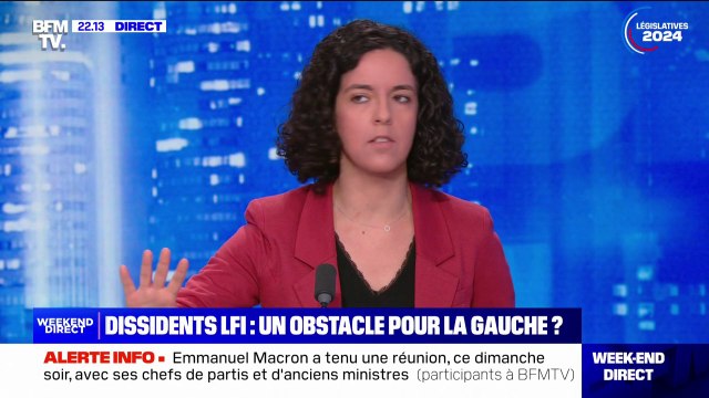 Frondeurs LFI désinvestis aux législatives: Le plus important, à ce stade, c'est de préserver l'unité , assure Manon Aubry