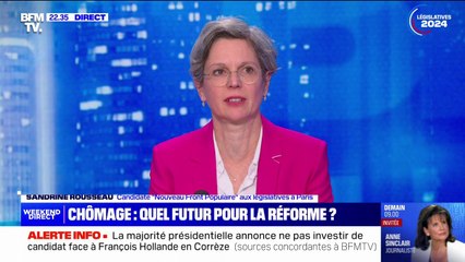 Sandrine Rousseau: "Nous abrogerons totalement les réformes de l'indemnisation du chômage"