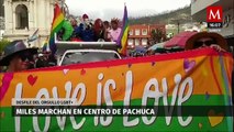 Cientos de personas marcharon en Pachuca para dar visibilidad a los derechos de la comunidad LGBTQ+