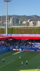 La afición del Córdoba llena la zona visitante del Estadi Johan Cruyff del Barça