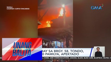 Nasa 20 bahay sa Brgy. 58, Tondo, nasunog; 60 pamilya, apektado | Unang Balita