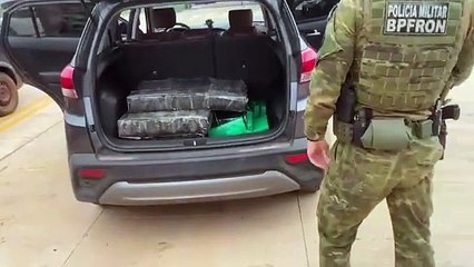 Golpe no tráfico: Polícia apreende quase 260kg de maconha em veículo com placas falsas