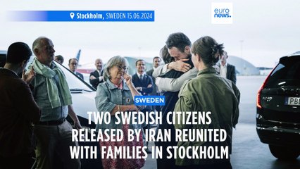 Two Swedish citizens released by Iran reunited with families in Stockholm
