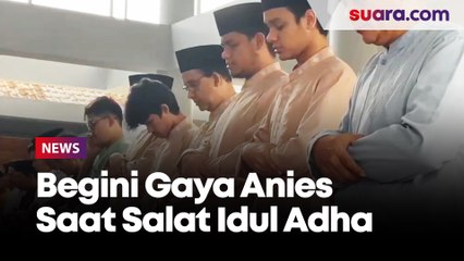 Begini Gaya Anies Baswedan Salat Idul Adha Bareng Keluarga di Lebak Bulus
