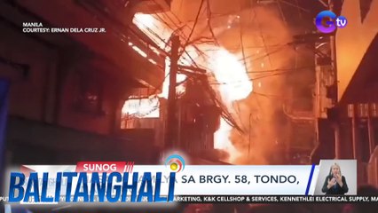 Nasa 60 pamilya sa Brgy. 58, Tondo, nasunugan | Balitanghali