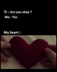 Are you ok ? how are you feel?share with me if you want.