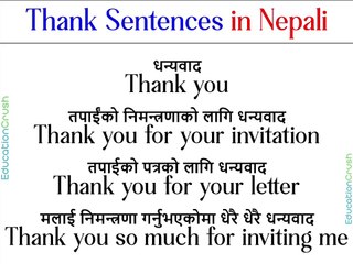 Expressing Gratitude in Nepali and English