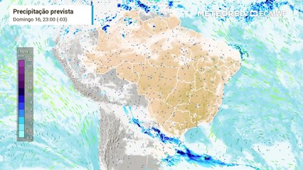 Previsão de chuva e nebulosidade até quarta-feira (19)