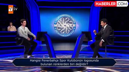 Genç yarışmacının Fenerbahçe logosuyla ilgili soruya verdiği yanıt yarışmaya damga vurdu