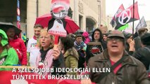 A szélsőjobboldali ideológia ellen tüntettek Brüsszelben