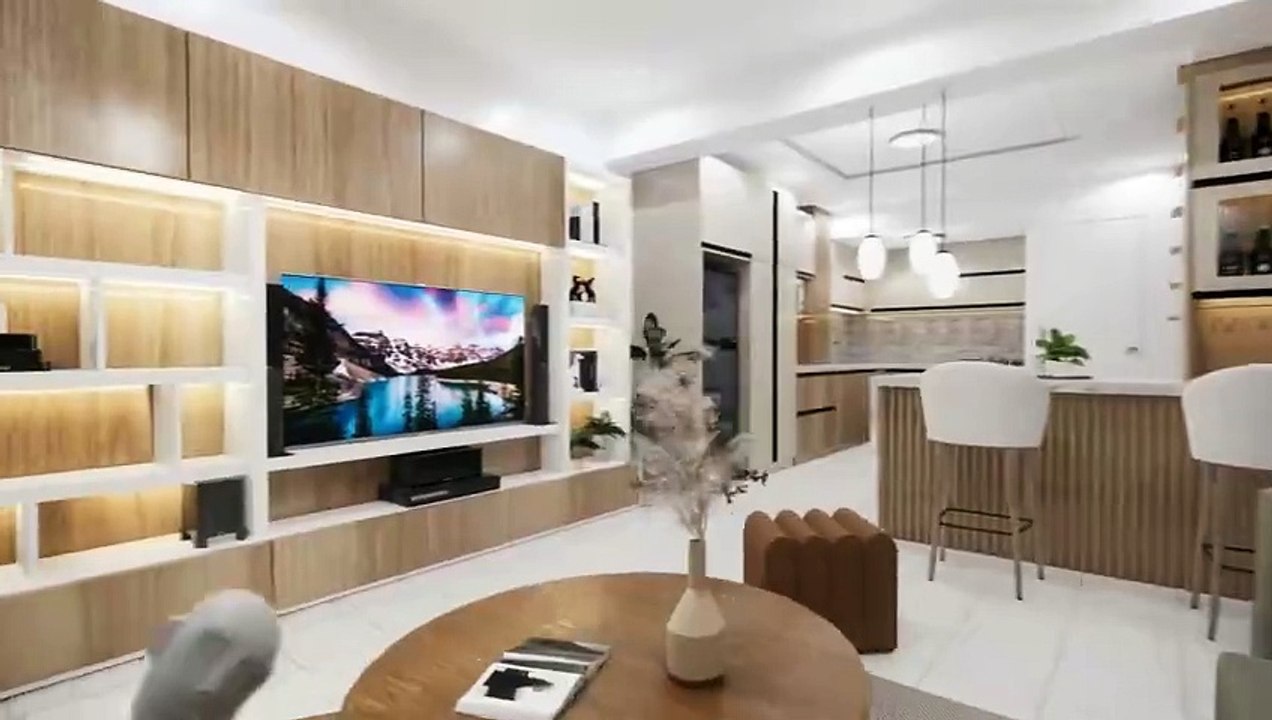 Enscape Render Modern Interior Design (Render in 60fps)#shorts#enscapeforsketchup#interiordesign