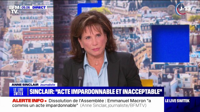 Pour Anne Sinclair, on ne peut pas confier les clés de la France au RN qui est un parti xénophobe et fondé par des anciens collabos