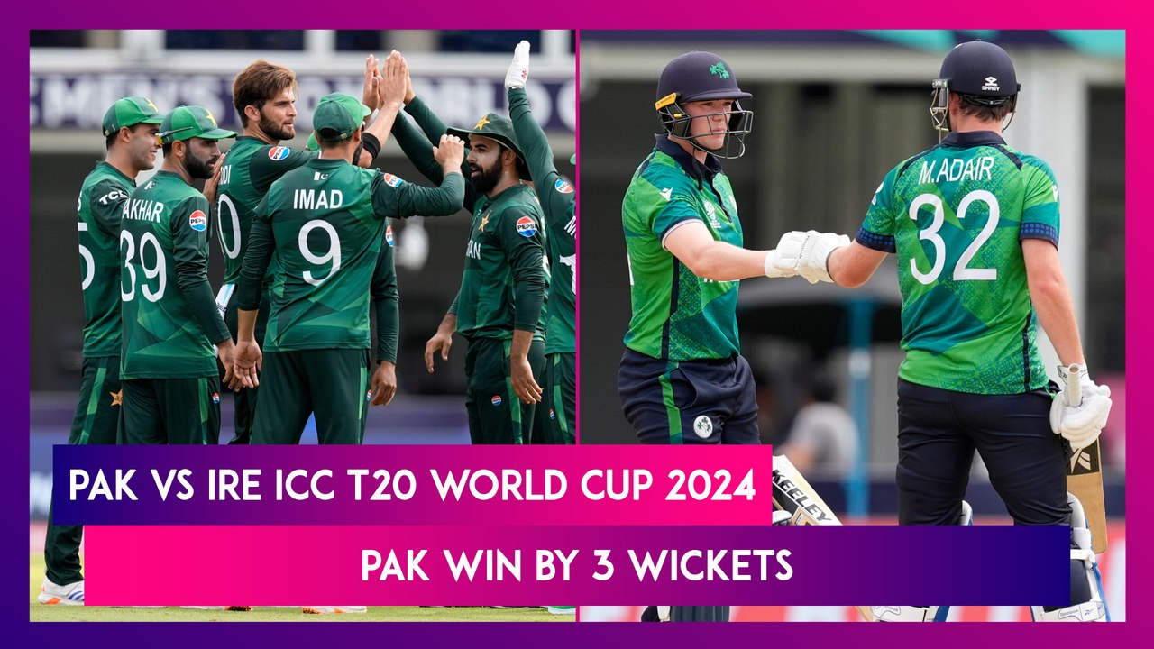 PAK vs IRE ICC T20 World Cup 2024 Stat Highlights: Pakistan Beat Ireland By Three Wickets