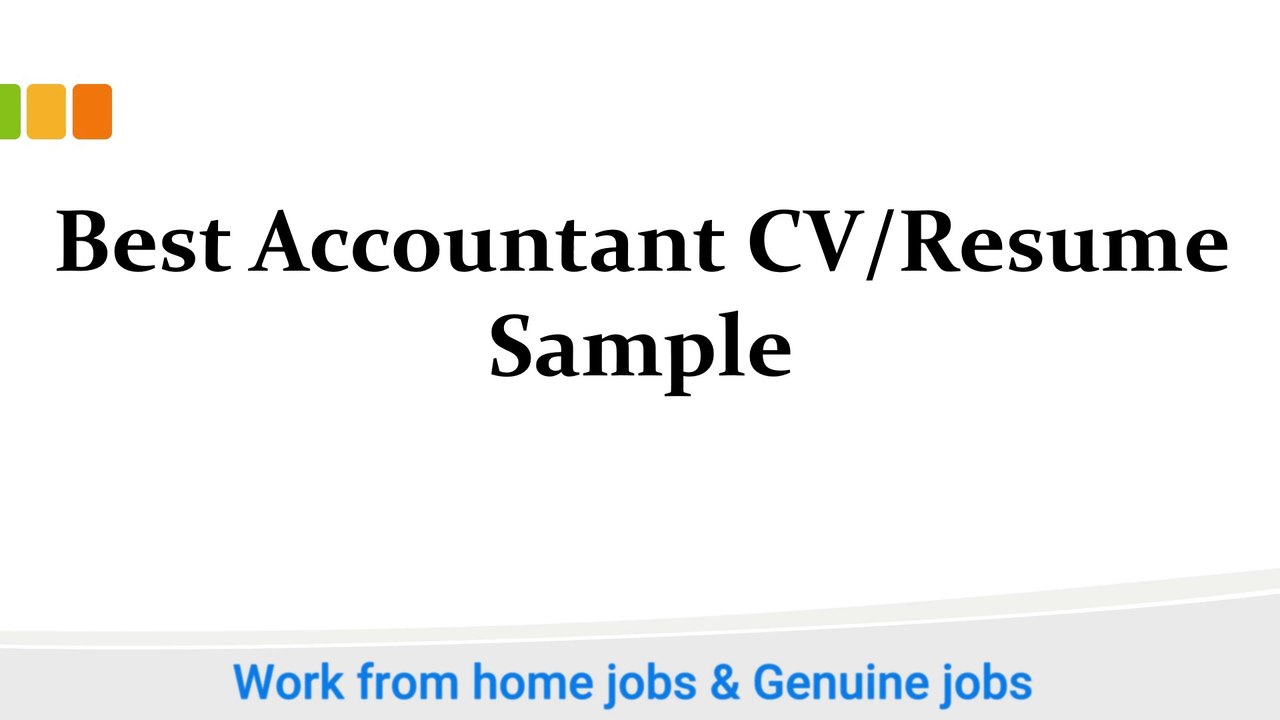 Accountant CV/Resume Sample | 6