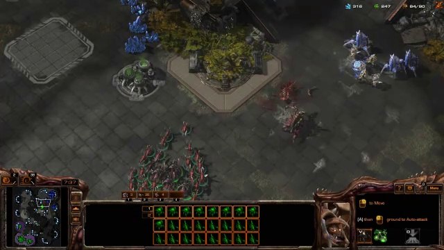 [StarCraft 2] No.0203 Intermediate ZERG player fights A.I., WON [Baneling Nest Day]