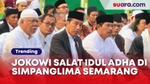 Jokowi Salat Idul Adha di Simpanglima Semarang, Duduk di Depan Bareng Menteri Basuki