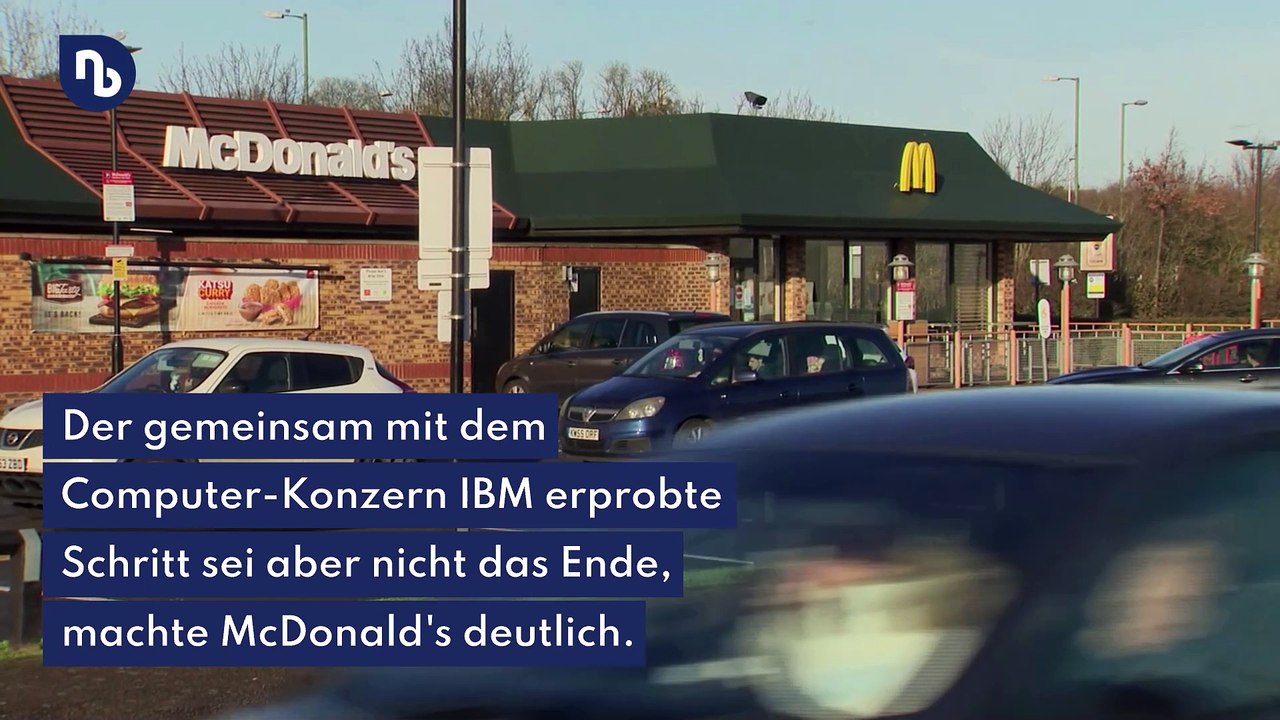 Ki soll in zukunft bestellungen bei mcdonald's annehmen