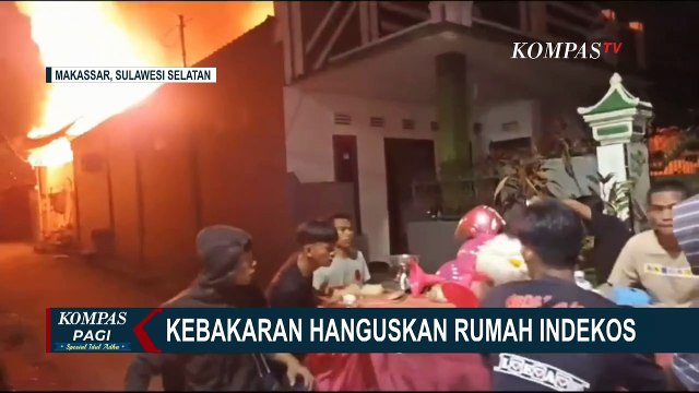 10 Petak Kamar Indekos di Makassar Hangus Terbakar! Warga Panik Selamatkan Barang Berharga