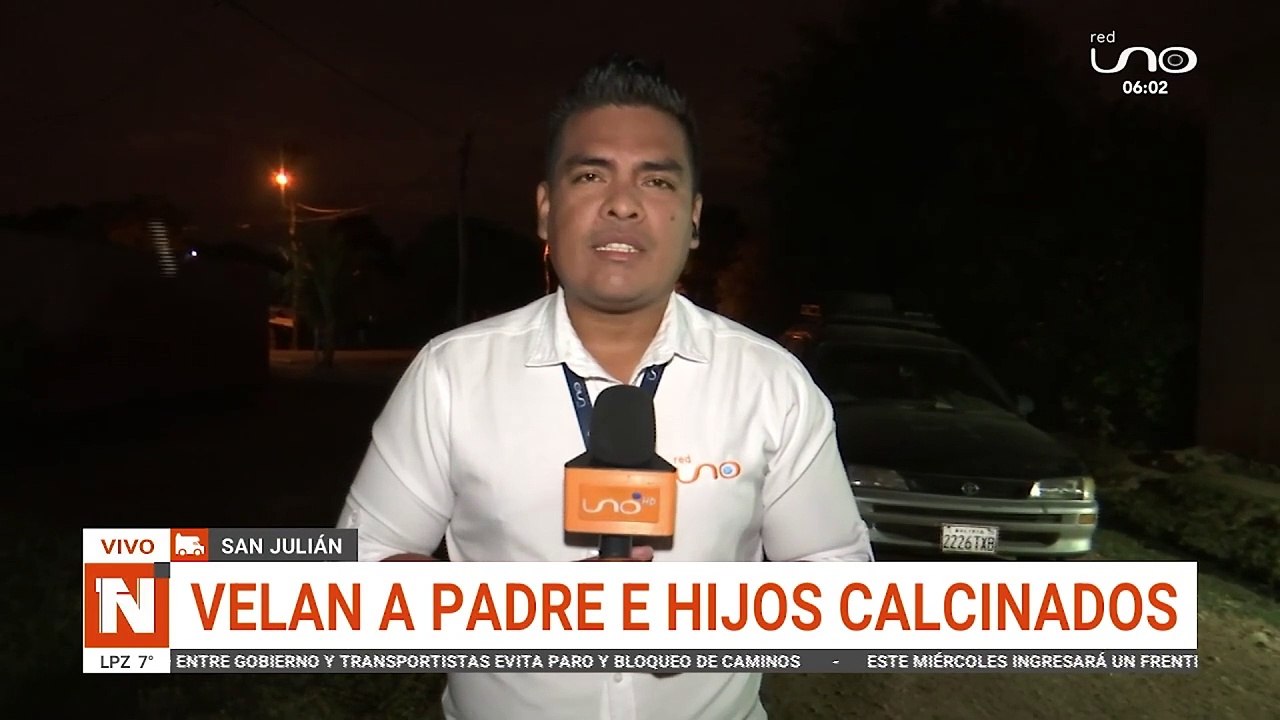 SCZ Los restos del padre e hijo calcinados  son trasladados hasta en San Julián para su sepultura