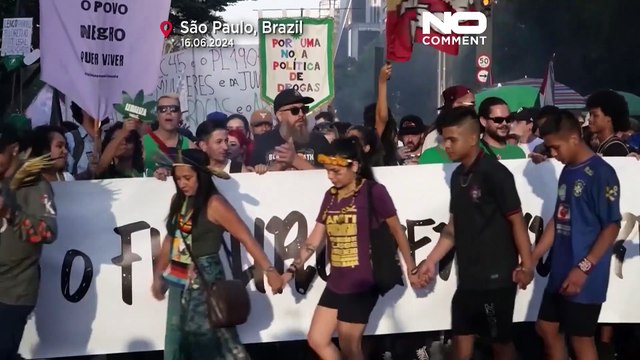 No Comment. Marche à São Paulo pour soutenir la légalisation de la marijuana au Brésil
