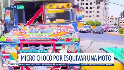 Por esquivar una moto, un micro impactó contra una jardinera, el conductor se descompensó y falleció