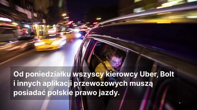 Od dzisiaj kierowcy Ubera i Bolta muszą mieć polskie prawo jazdy.