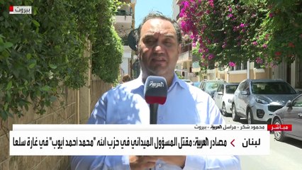مقتل المسؤول الميداني في حزب الله "محمد أحمد أيوب" في غارة سلعا