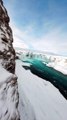 Behind the Frozen Falls ❄️-- ___iceland _drone _fpv _nature _travel _island _frozenwaterfall _hiddenbeauty _iceadventure(MP4)