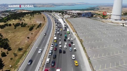Bayramın 2'nci gününde trafik yoğunluğu oluştu