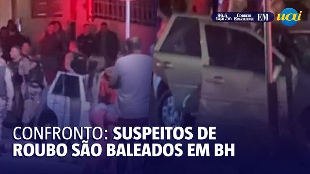 Suspeitos de roubo são baleados em perseguição policial em BH