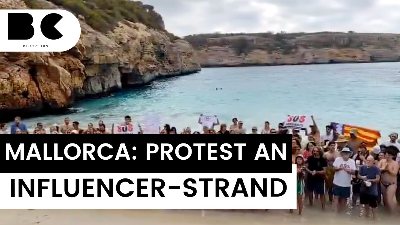 Hunderte Einheimische besetzen Strand auf Mallorca!