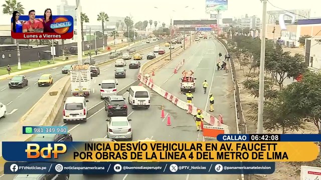 Avenida Faucett: caos vehicular tras inicio de desvíos por obras de la Línea 4 del Metro de Lima y Callao