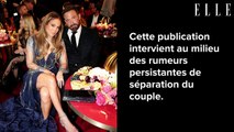 Jennifer Lopez : malgré les rumeurs de divorce, elle adresse un tendre message à Ben Affleck