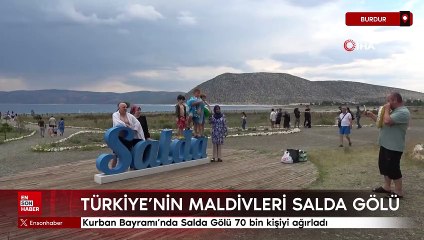 Kurban Bayramı’nda Salda Gölü 70 bin kişiyi ağırladı