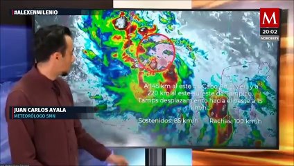 Tormenta 'Alberto' fortalece vientos, actualización del SMN