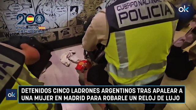 Detenidos cinco ladrones argentinos tras apalear a una mujer en Madrid para robarle un reloj de lujo
