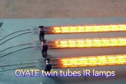 Long lifespan twin tubes quartz lamp halogen heat lamp 4000w