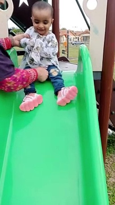 Baby on slid|baby swing|cute baby|naughty baby
