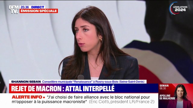Qu'on puisse dire 'ferme ta gueule' à un président de la République, c'est inacceptable , réagit Shannon Seban, conseillère municipale Renaissance à Rosny-sous-Bois