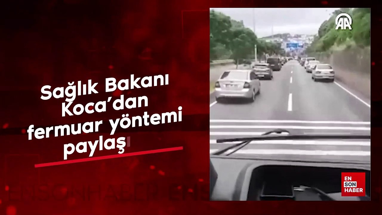 Sağlık Bakanı Koca'dan fermuar yöntemi paylaşımı