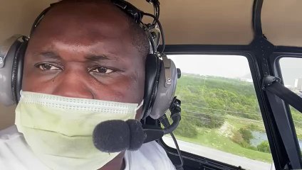 John Nwabkwo Noko On Helicopter ride