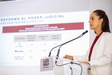 Mayoría de encuestados respalda la reforma judicial: Sheinbaum