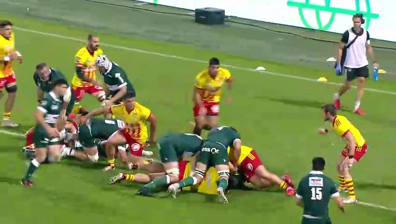 TOP 14 - Essai de Jack MADDOCKS (SP) - Section Paloise - USA Perpignan