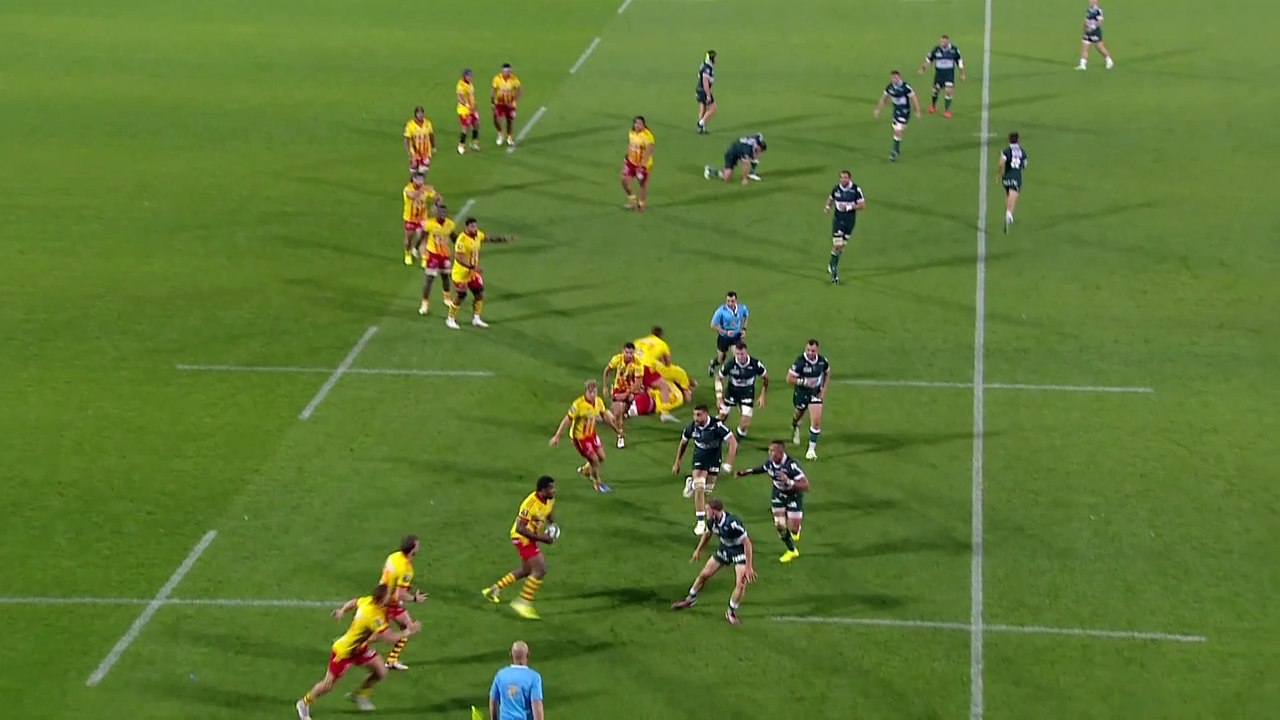 TOP 14 - Essai de Lucas DUBOIS (USAP) - Section Paloise - USA Perpignan