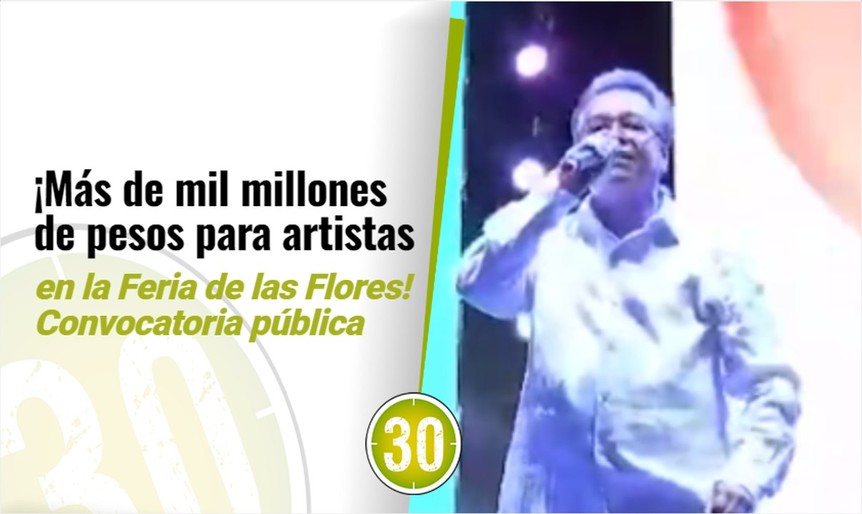 Más de mil millones de pesos serán entregados en estímulos para que artistas y agrupaciones participen en la Feria de las Flores 2024