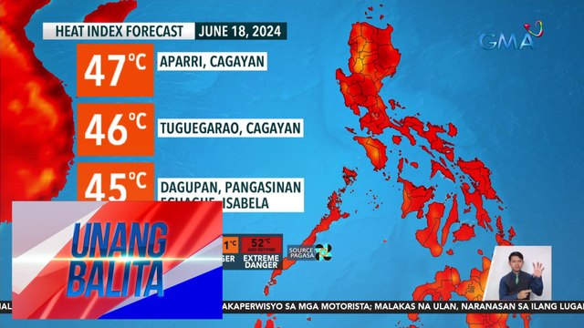 Matinding init at alinsangan, posibleng maranasan sa 25 lugar sa bansa ngayong araw - Weather update today as of 6:21 a.m. (June 18, 2024) | Unang Balita
